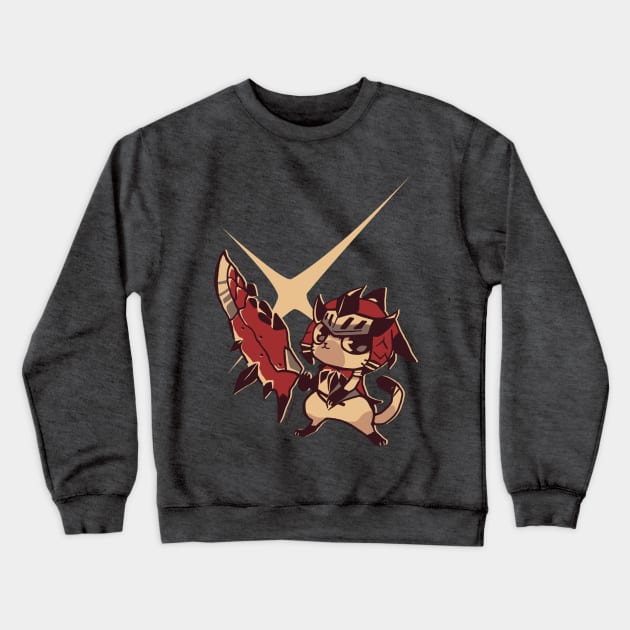 Monster Hunter - Felyne Crewneck Sweatshirt by Mikoto